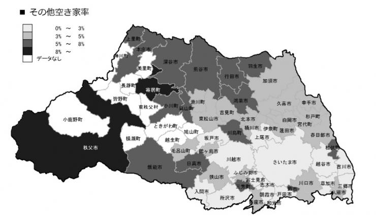 その他空き家率　地図