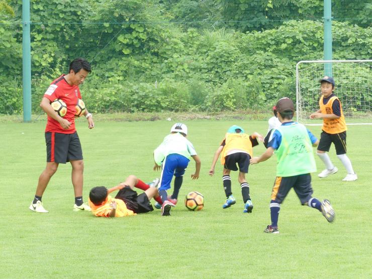 サッカー教室の様子