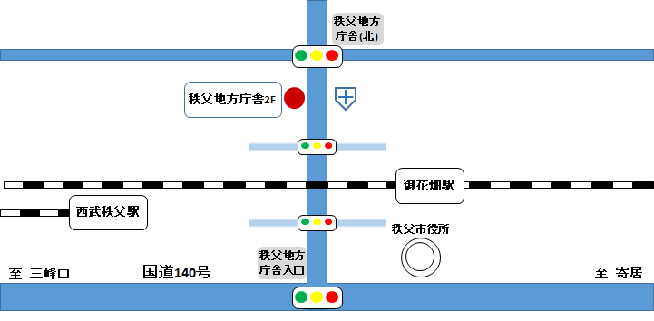 秩父支所へのアクセス地図