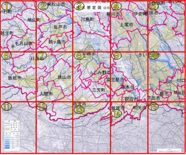 浸水想定図（県南西部）