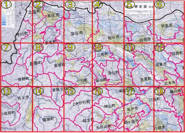 湛水想定図（北部地域）