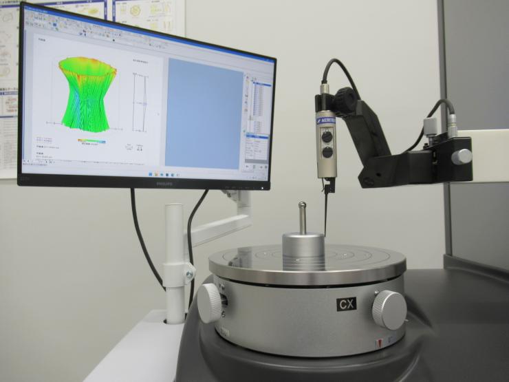 真円度測定の様子