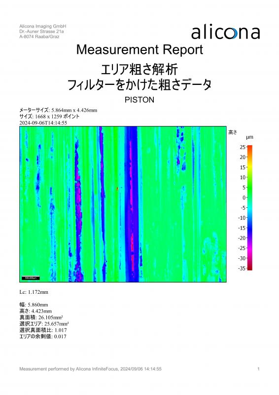 面粗さ結果