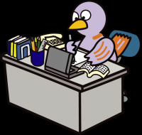 仕事をするコバトン