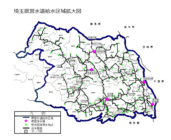 県営水道給水区域拡大図