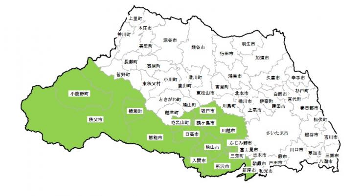 狭山茶の主な産地