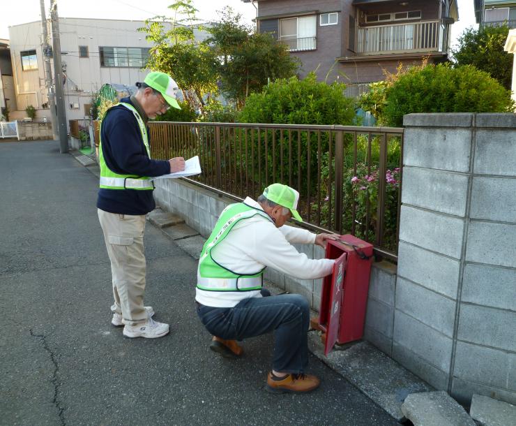 消火器の点検の写真