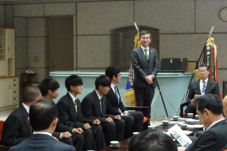 昌平高等学校激励会（城川校長のあいさつ）