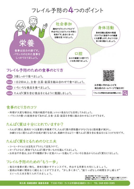 令和7年度版「ご存知ですか？「フレイル」のこと」裏
