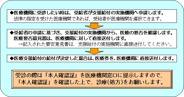 医療支援給付の給付手続