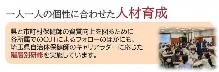 一人一人の個性に合わせた人材育成を行っています。