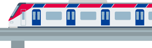 快速電車のイラスト