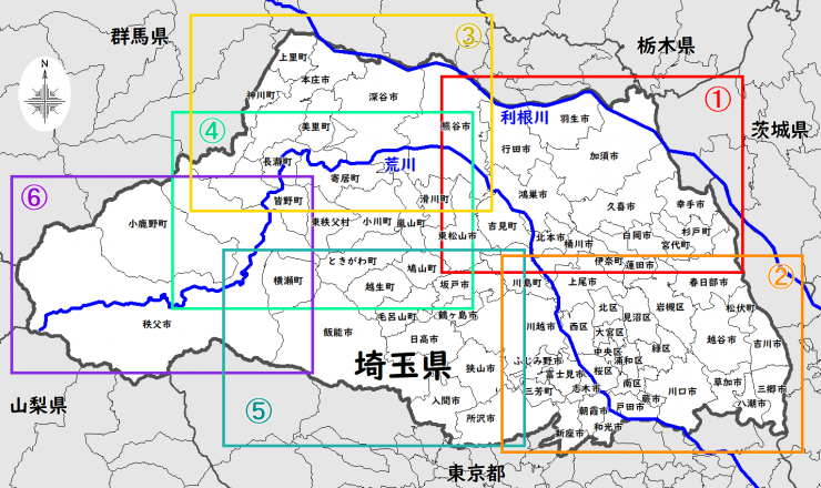 埼玉県分割図