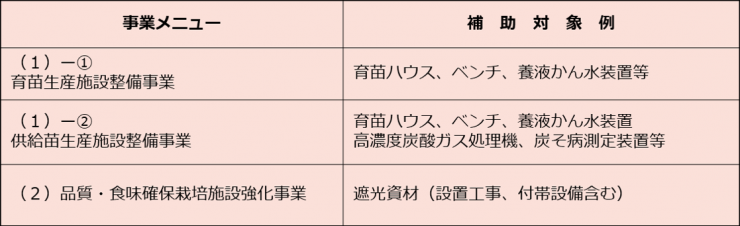 成果目標の表