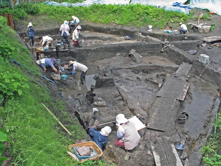 デーノタメ遺跡　第4次調査区全景（北本市提供）