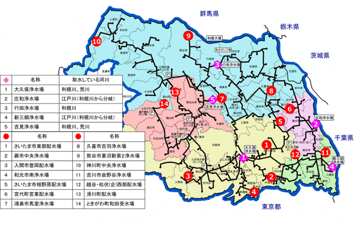 自動水質監視装置位置図
