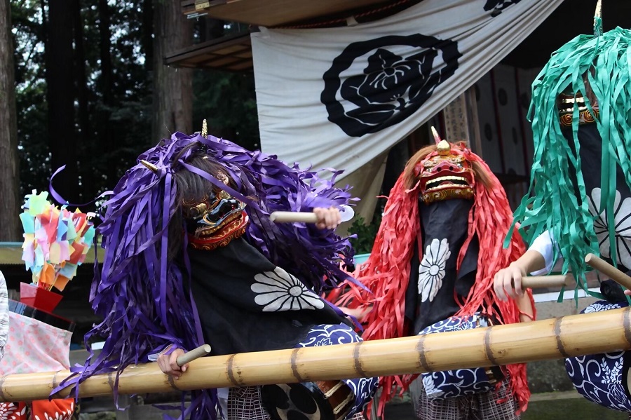 写真：野々宮の獅子舞