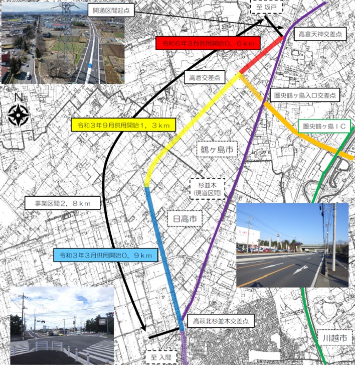 一般国道407号バイパス位置図