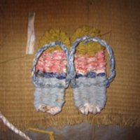 昔の履物（布草履）作り2の写真