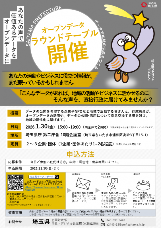 オープンデータ・ラウンドテーブルフライヤー表面