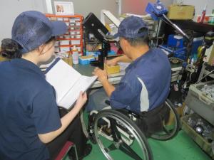 仕事をしている様子