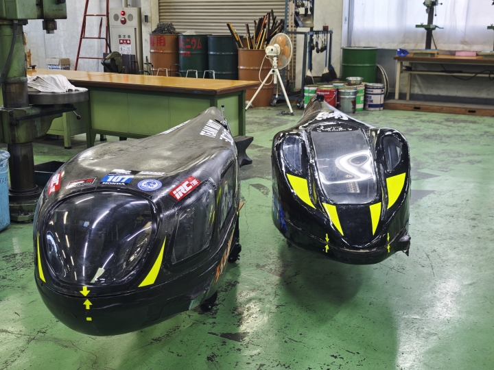 三郷工業技術高校の機械研究部のエコカーの写真