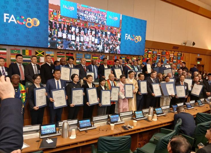 世界農業遺産認定証授与式3