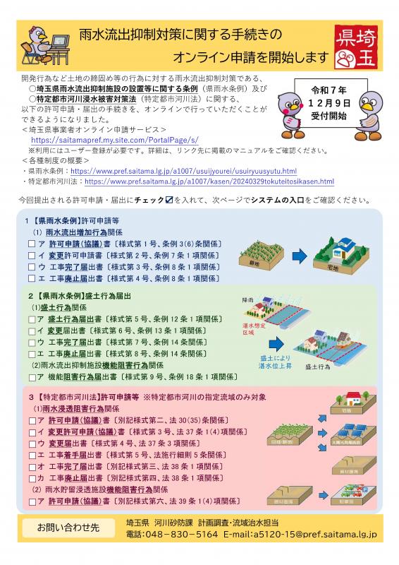 雨水流出抑制対策に関する手続きのオンライン申請を開始します-1