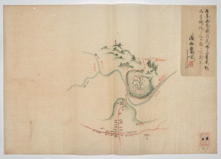 古城跡近傍図(松山城)(小室家文書)