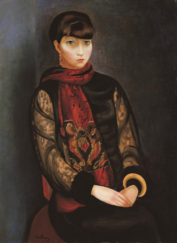 キスリング《リタ・ヴァン・リアの肖像》画像