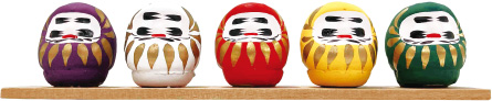 五色だるまの写真