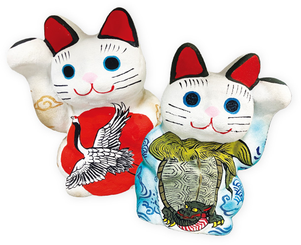 春日部張子の招き猫の写真