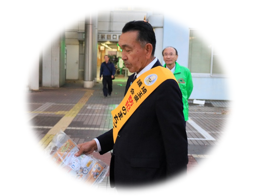 久喜 梅沢県議 キャンペーン中