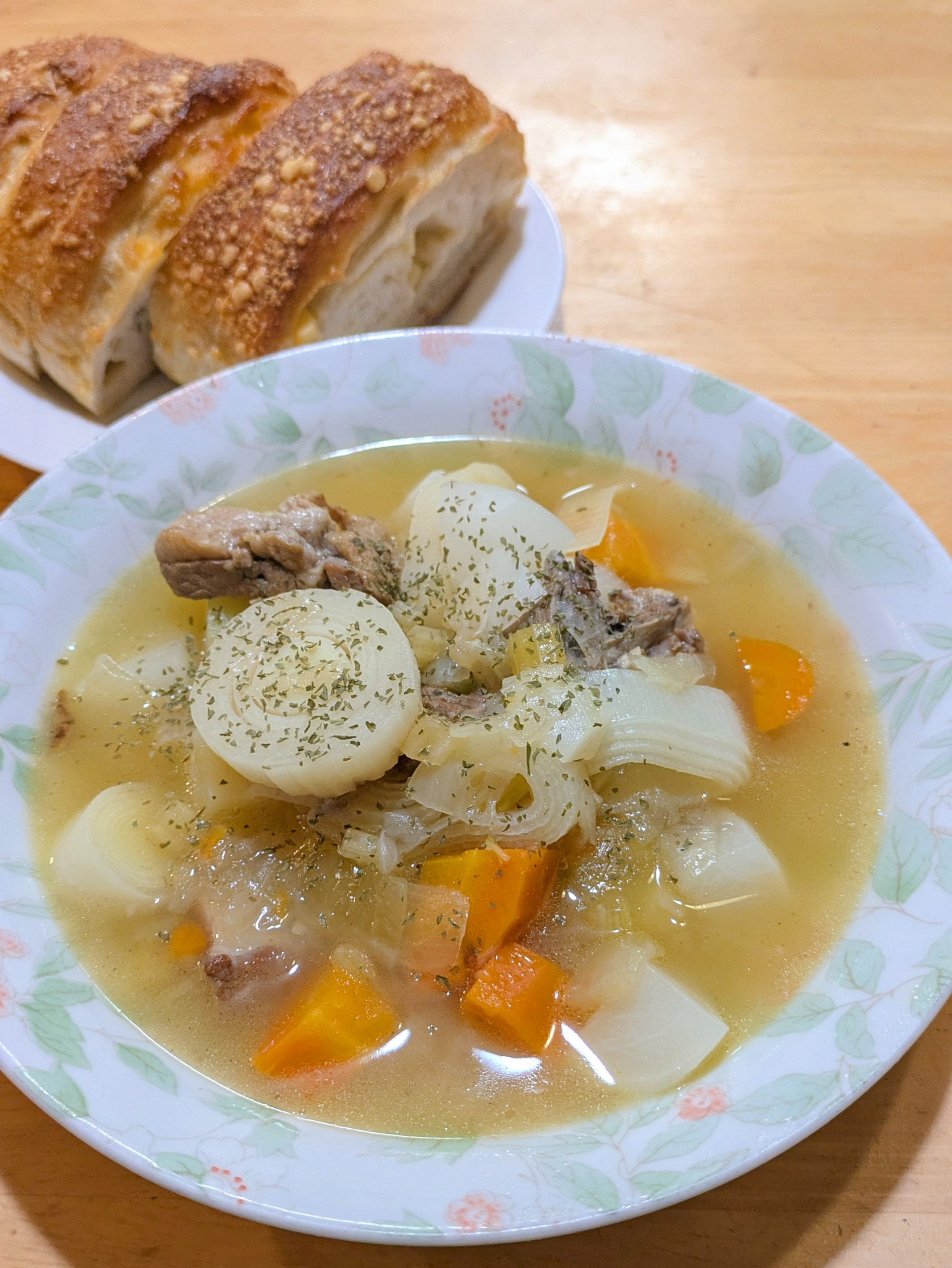 深谷リーキを収穫した様子