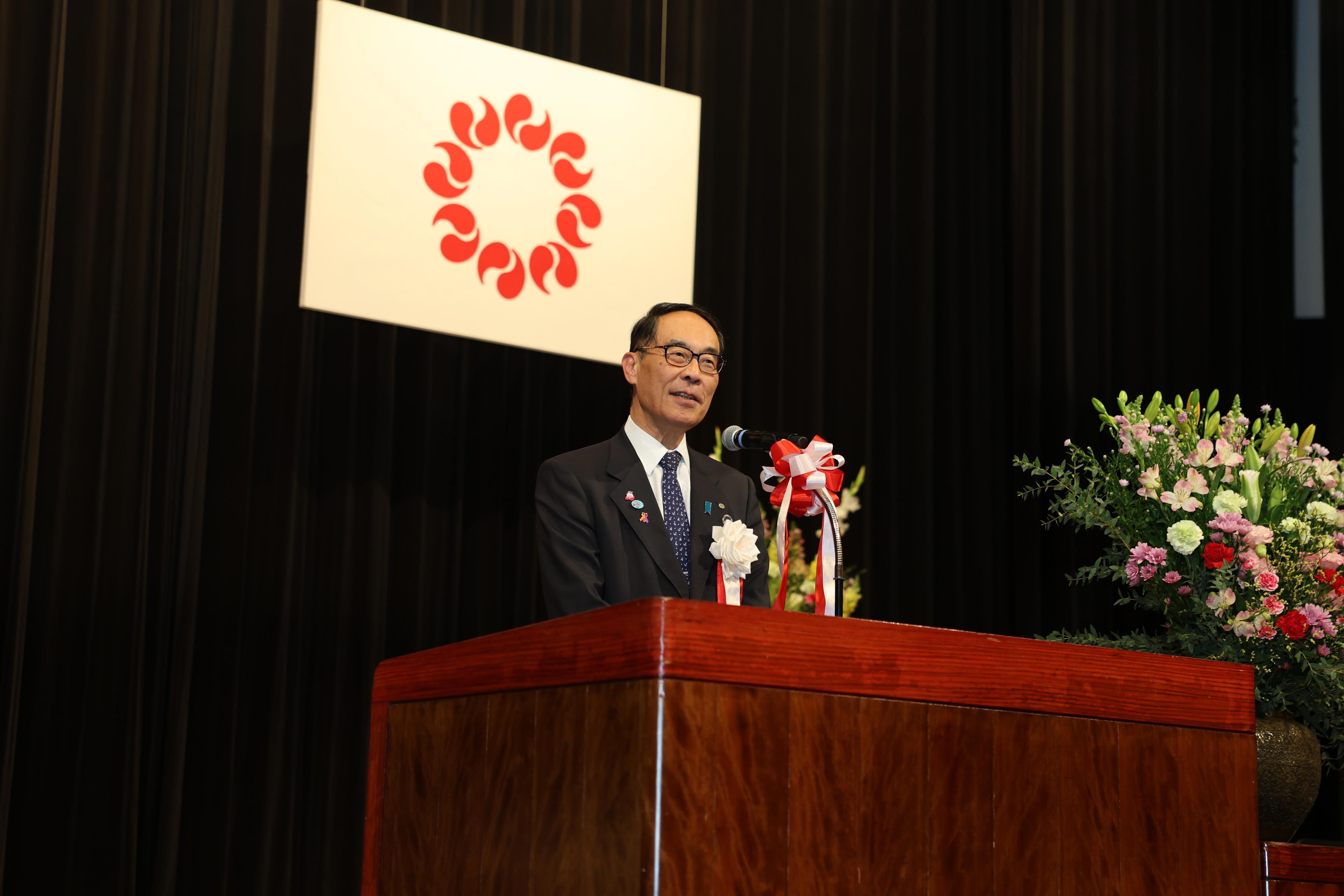 知事の挨拶の様子