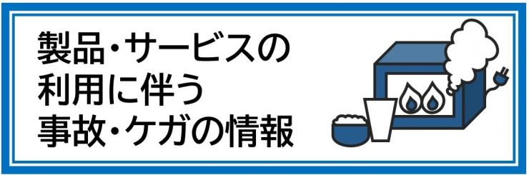 製品・サービスの利用に伴う事故・ケガの情報