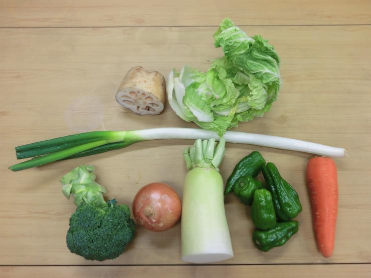 2人分の3日間の野菜