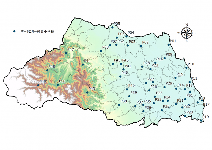 画像：温度実態調査地点