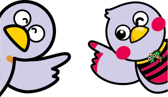 さいたまっちとコバトンのイラスト