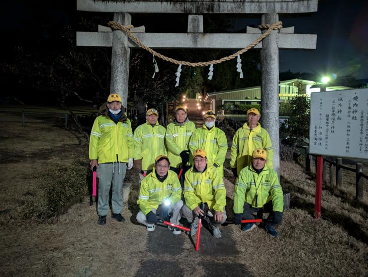 中山自治会防犯パトロール集合写真