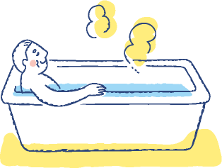 お風呂に入るイラスト