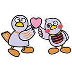 コバトンとさいたまっちのイラスト