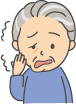 顔が歪んでいるイラスト