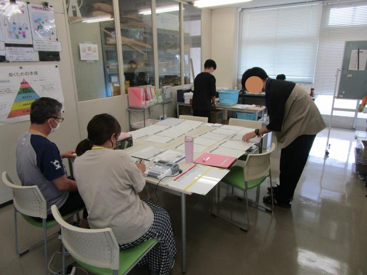 模擬就労の様子（作業）