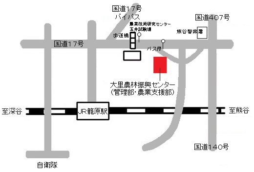 管理部・農業支援部の案内図