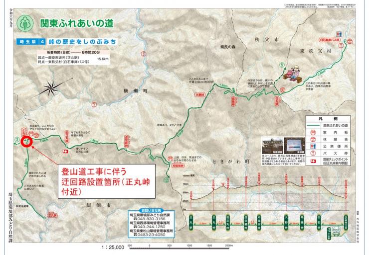 迂回路箇所記載のコース図面