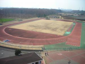 写真：新座市総合運動公園の陸上競技場