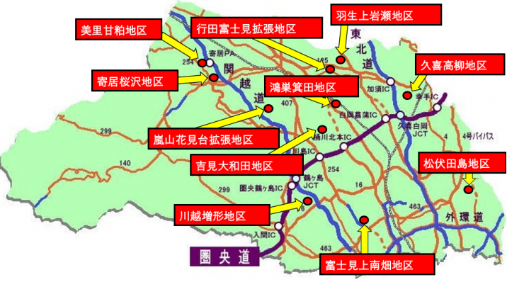 産業団地位置図